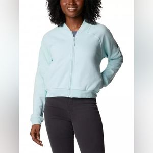 Women's Columbia French Terry Jacket, Size L, Light Blue